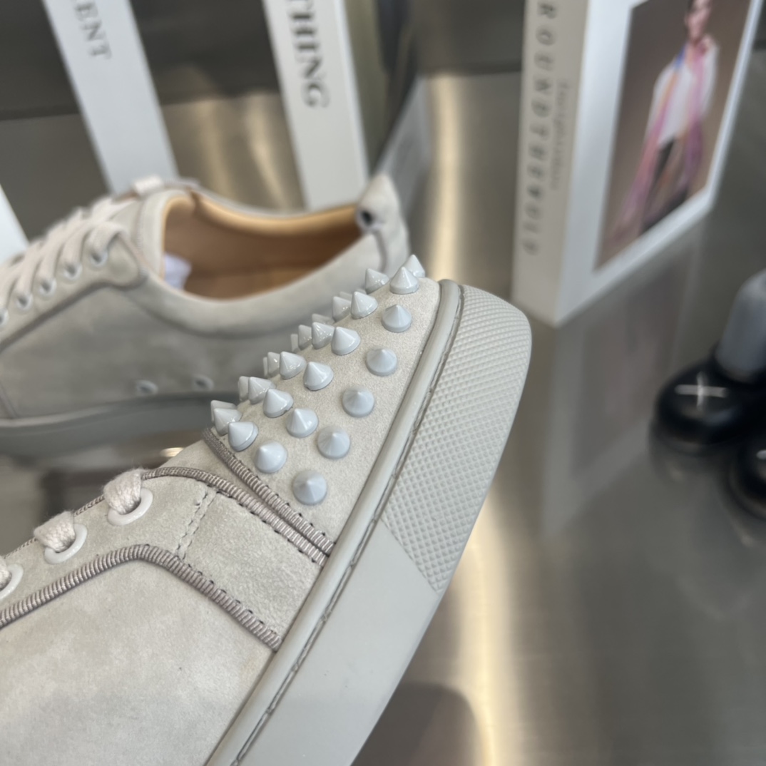 Christian Louboutin Louis Orlato Spiked Low-Top Sneakers - DopestKickz