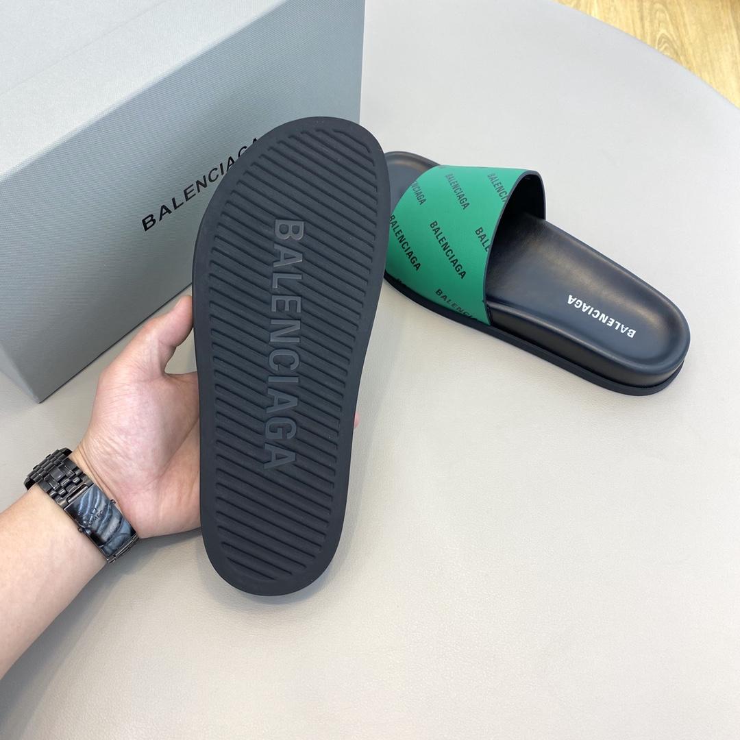 Balenciaga Logo Slide Sandal  - DopestKickz