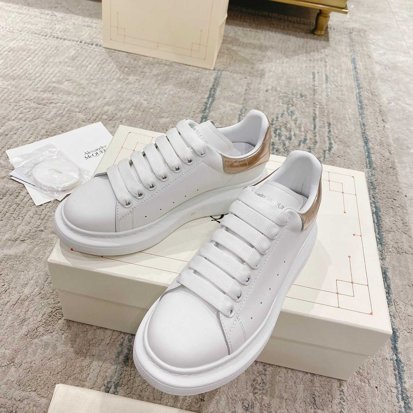 Alexander Mqueen Oversized Sneaker In White - DopestKickz