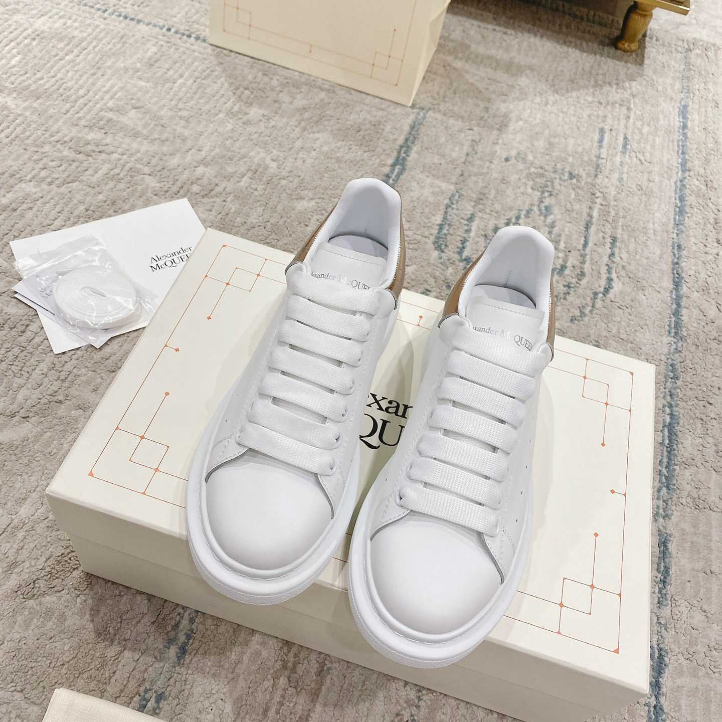 Alexander Mqueen Oversized Sneaker In White - DopestKickz