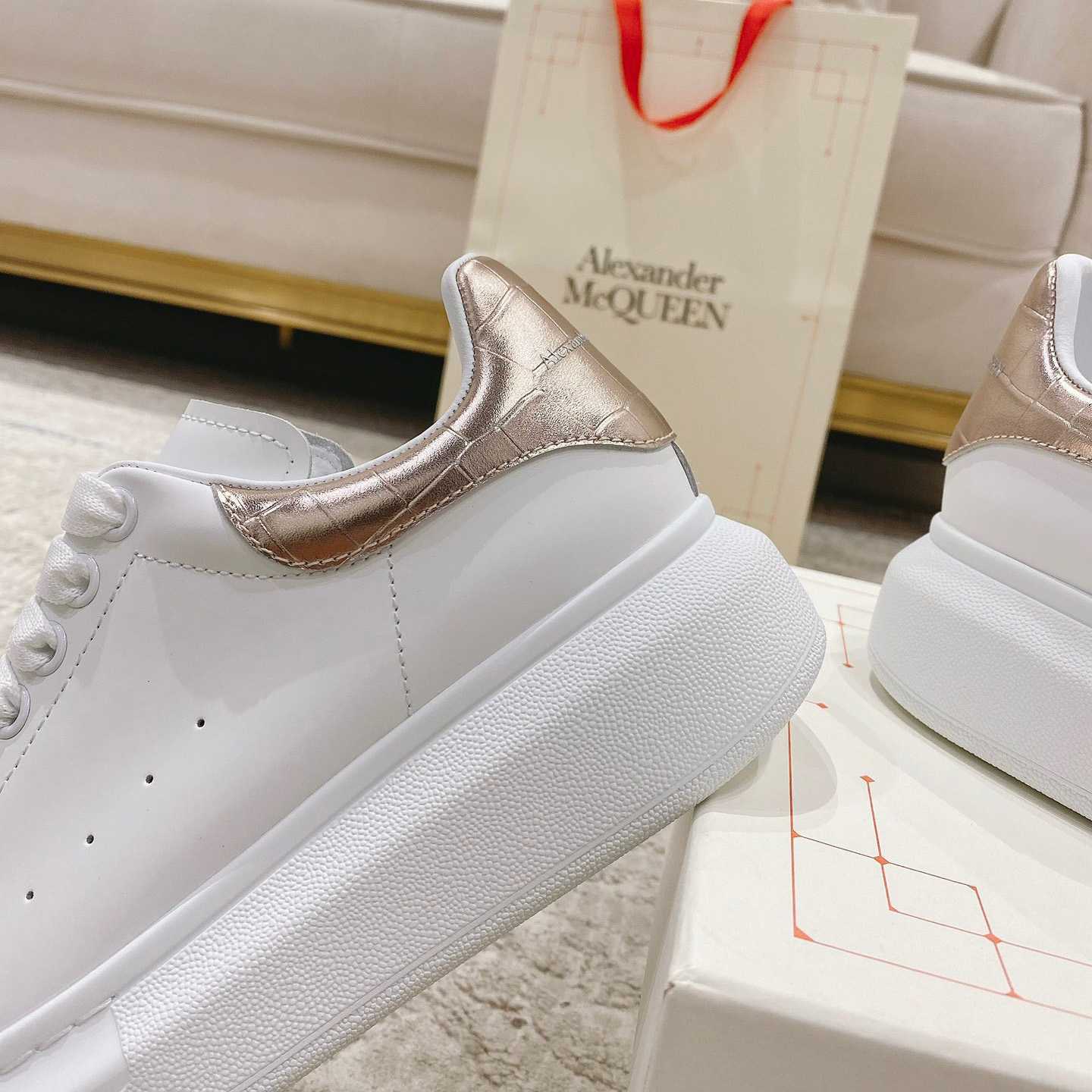Alexander Mqueen Oversized Sneaker In White - DopestKickz