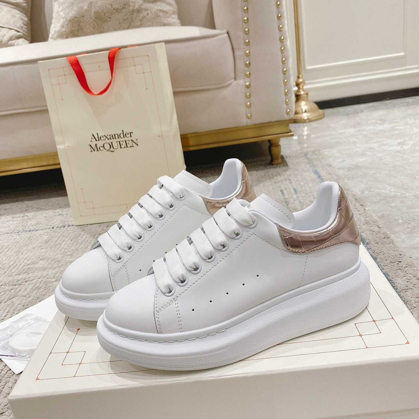 Alexander Mqueen Oversized Sneaker In White - DopestKickz