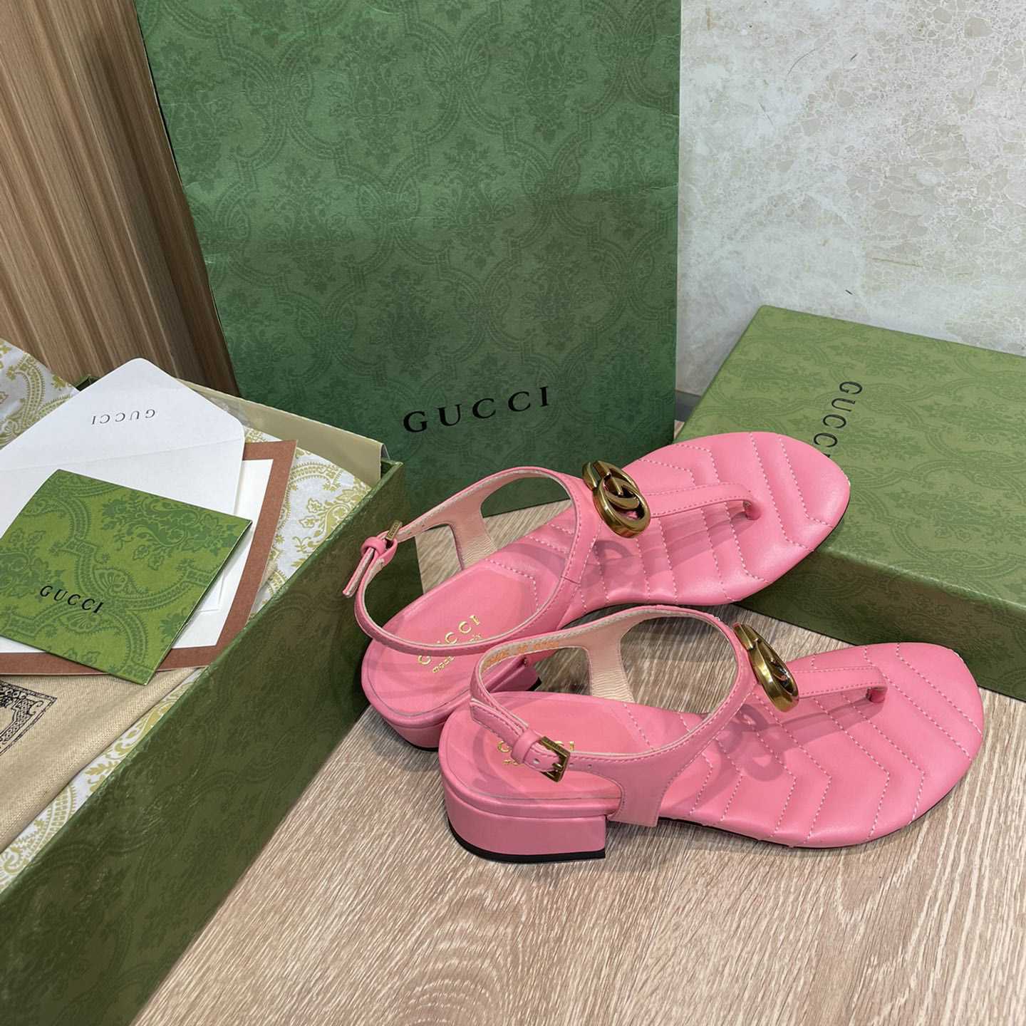 Gucci Women's Double G Sandal - DopestKickz