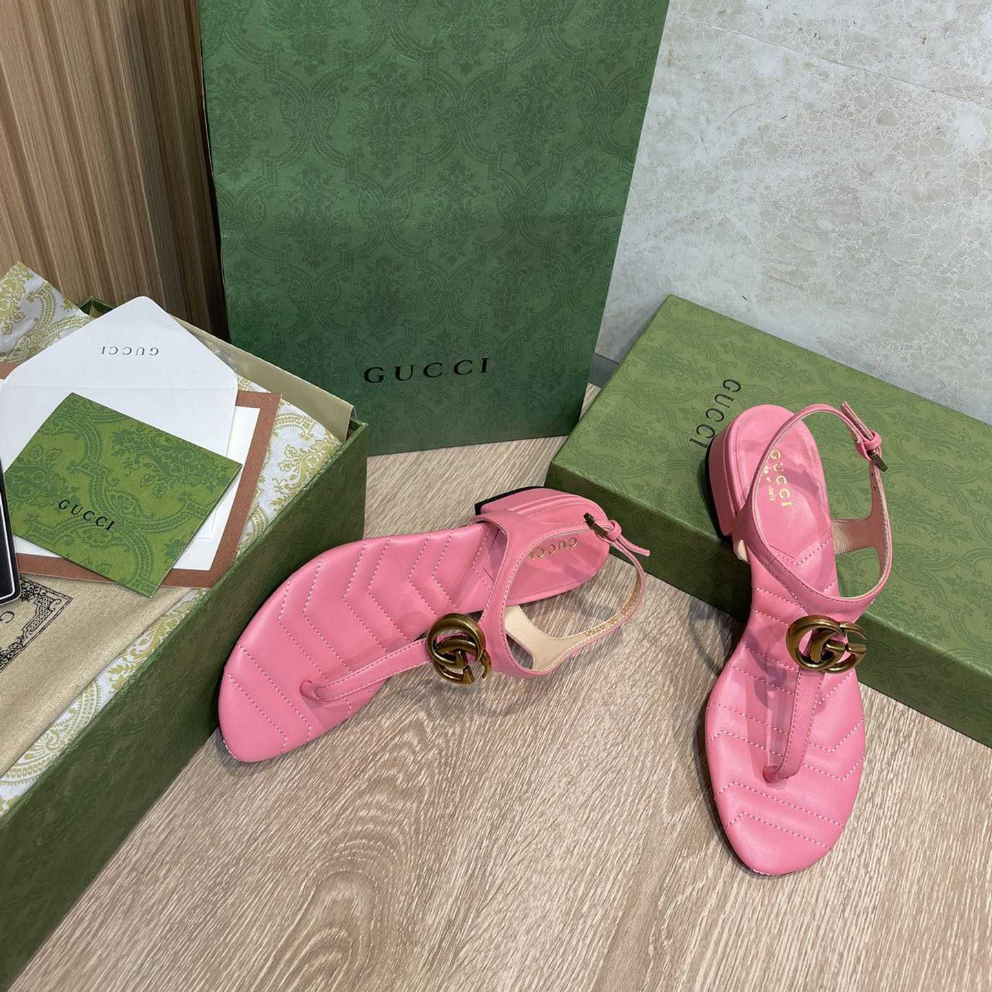 Gucci Women's Double G Sandal - DopestKickz