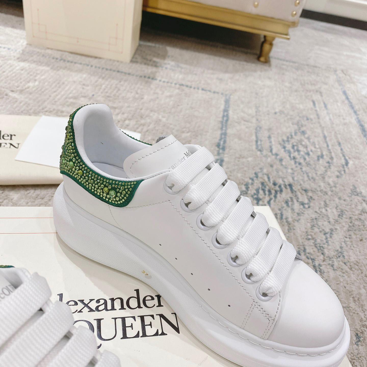 Alexander Mqueen Oversized Sneaker in White/Acid Green - DopestKickz