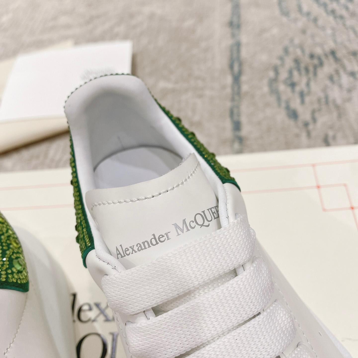 Alexander Mqueen Oversized Sneaker in White/Acid Green - DopestKickz