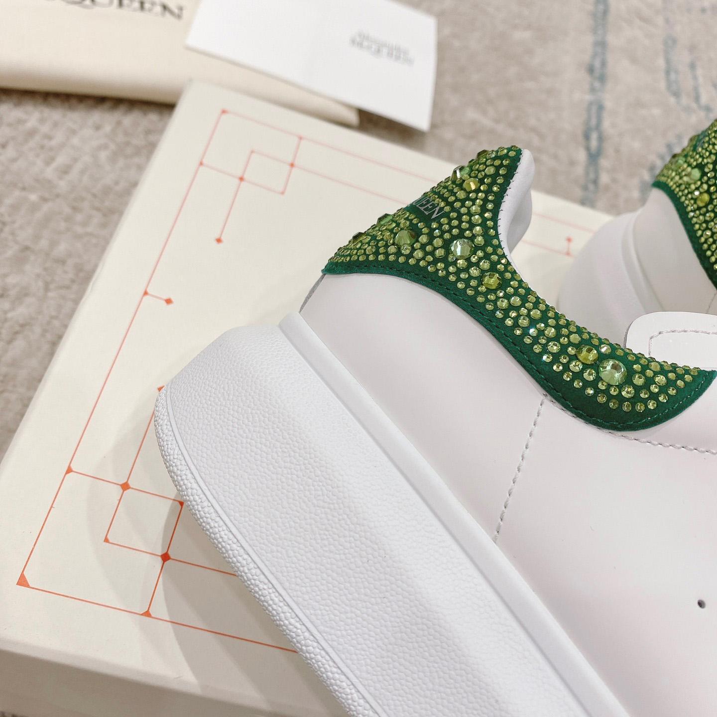 Alexander Mqueen Oversized Sneaker in White/Acid Green - DopestKickz