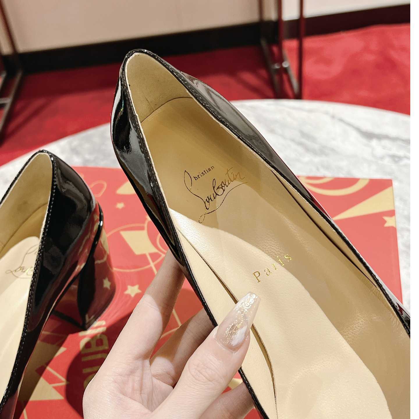 Christian Louboutin Simple 55 Patent Leather Pumps - DopestKickz