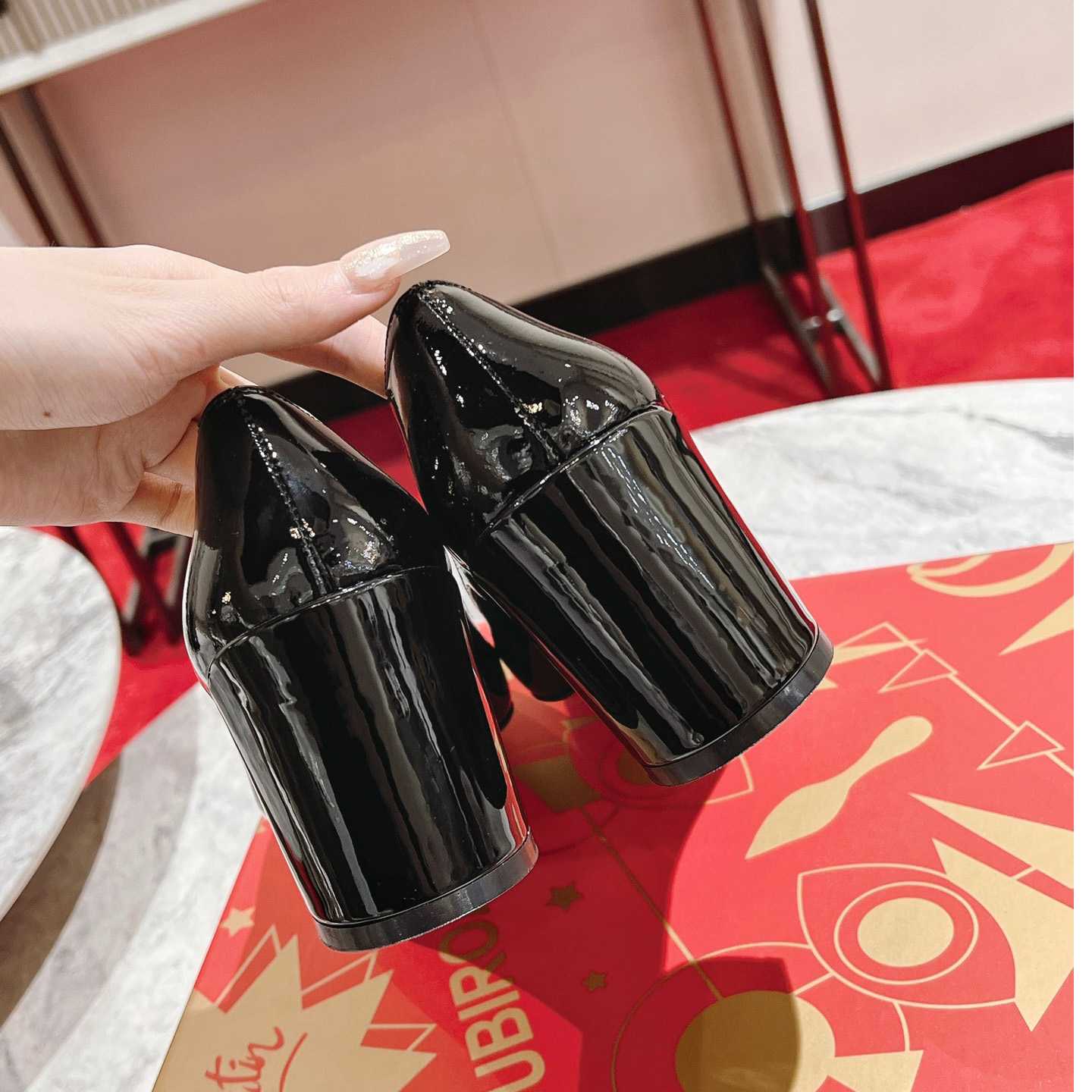 Christian Louboutin Simple 55 Patent Leather Pumps - DopestKickz