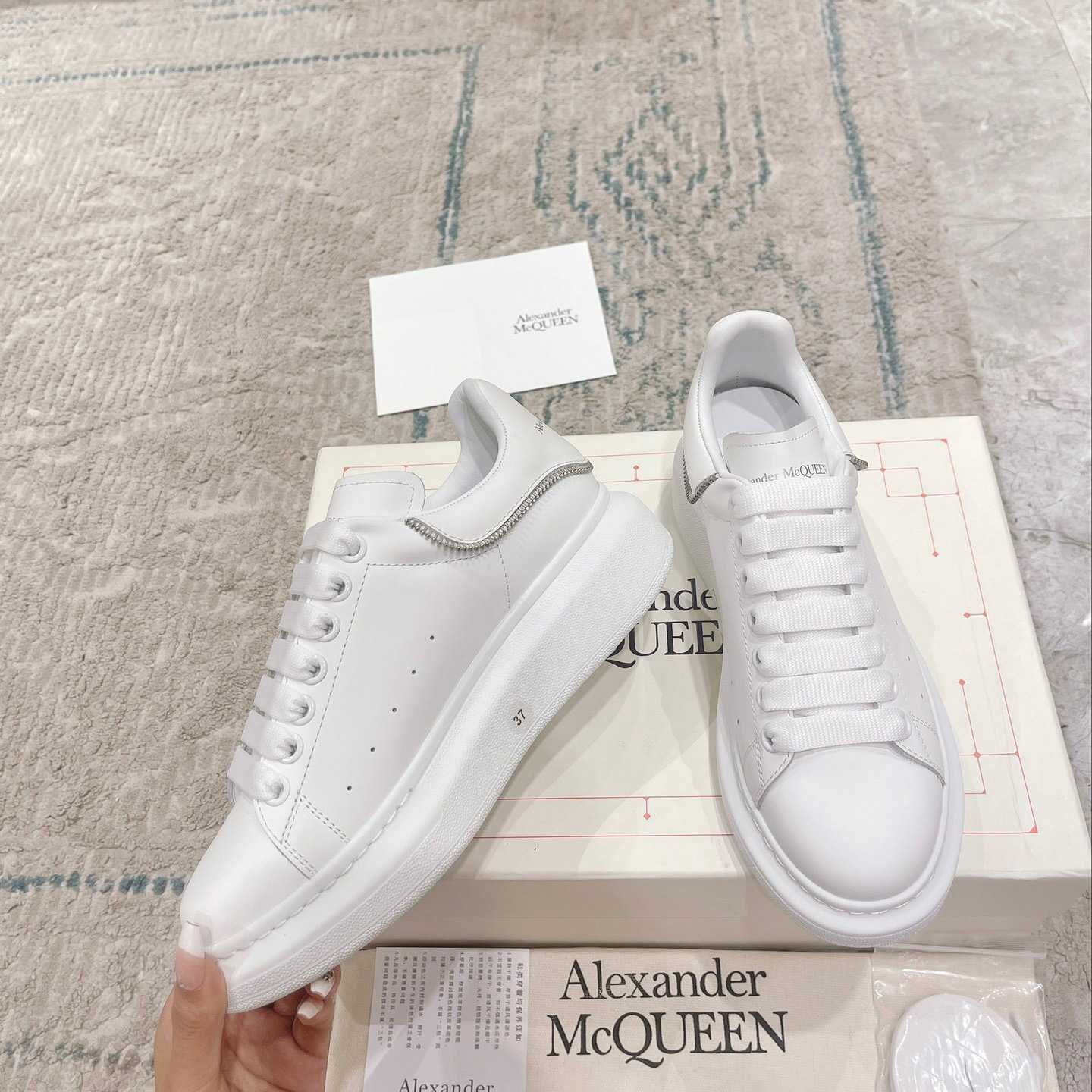 Alexander Mqueen Oversized Sneaker In White - DopestKickz