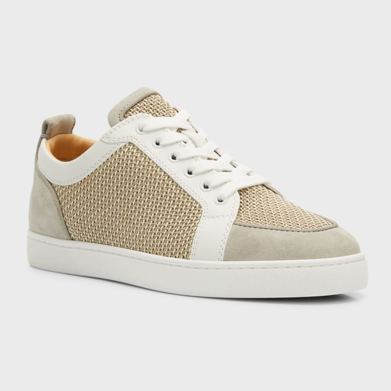 Christian Louboutin Rantulow Red Sole Leather Low-Top Sneakers  - DopestKickz