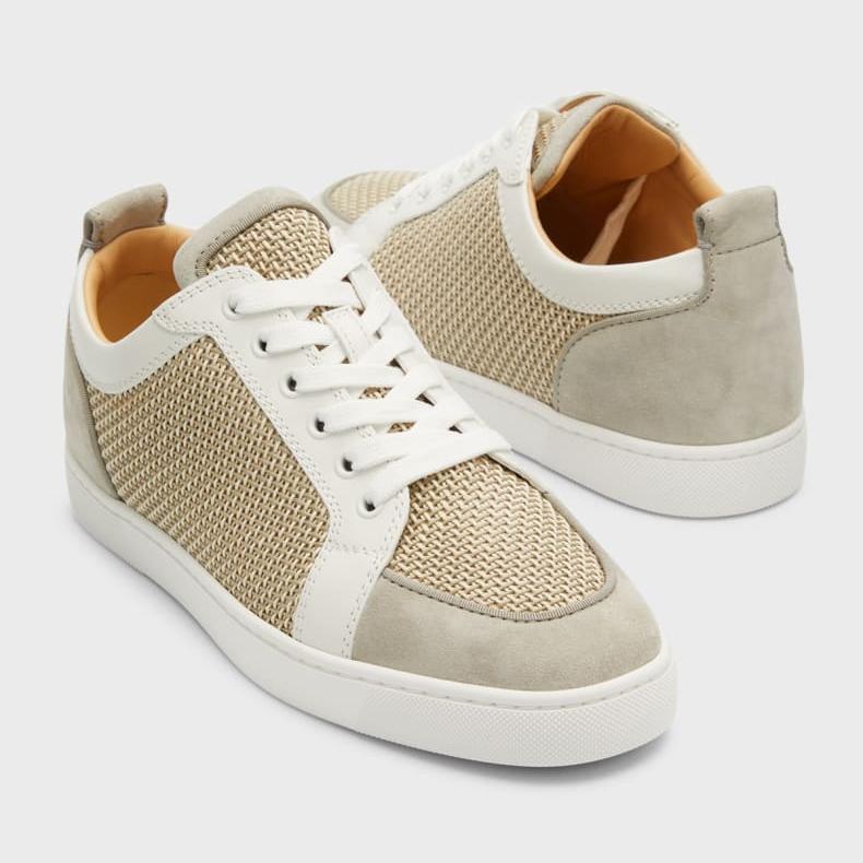 Christian Louboutin Rantulow Red Sole Leather Low-Top Sneakers  - DopestKickz