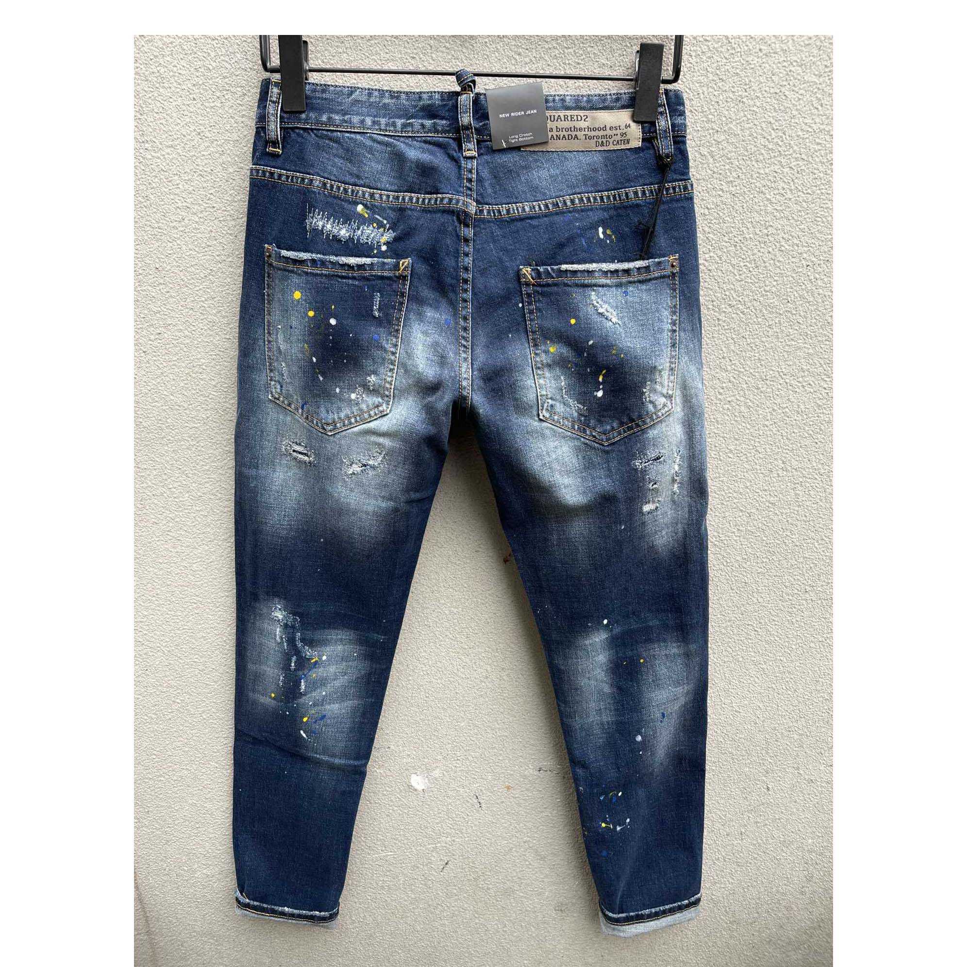 Dsquared2 Blue High-Rise Skinny Leg Jeans    DSQ100 - DopestKickz