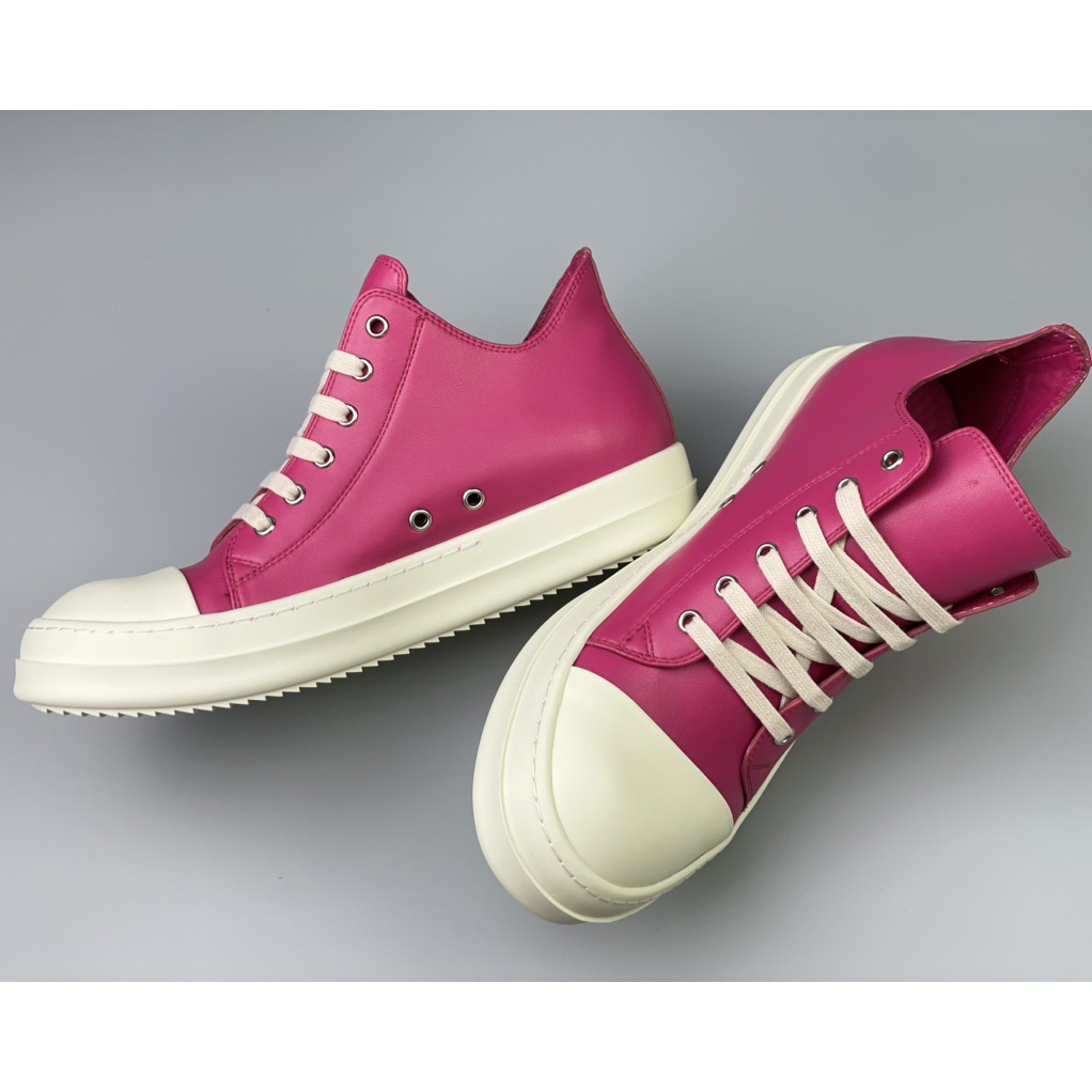 Rick Owens  Leather Low Sneakers - DopestKickz