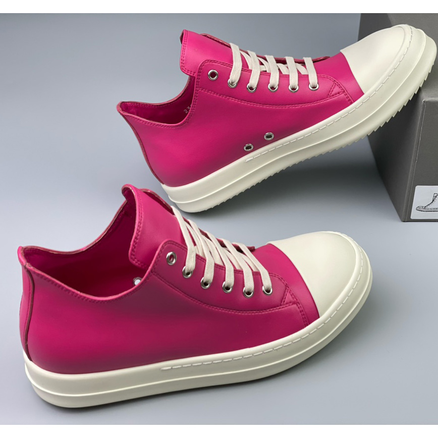 Rick Owens  Leather Low Sneakers - DopestKickz