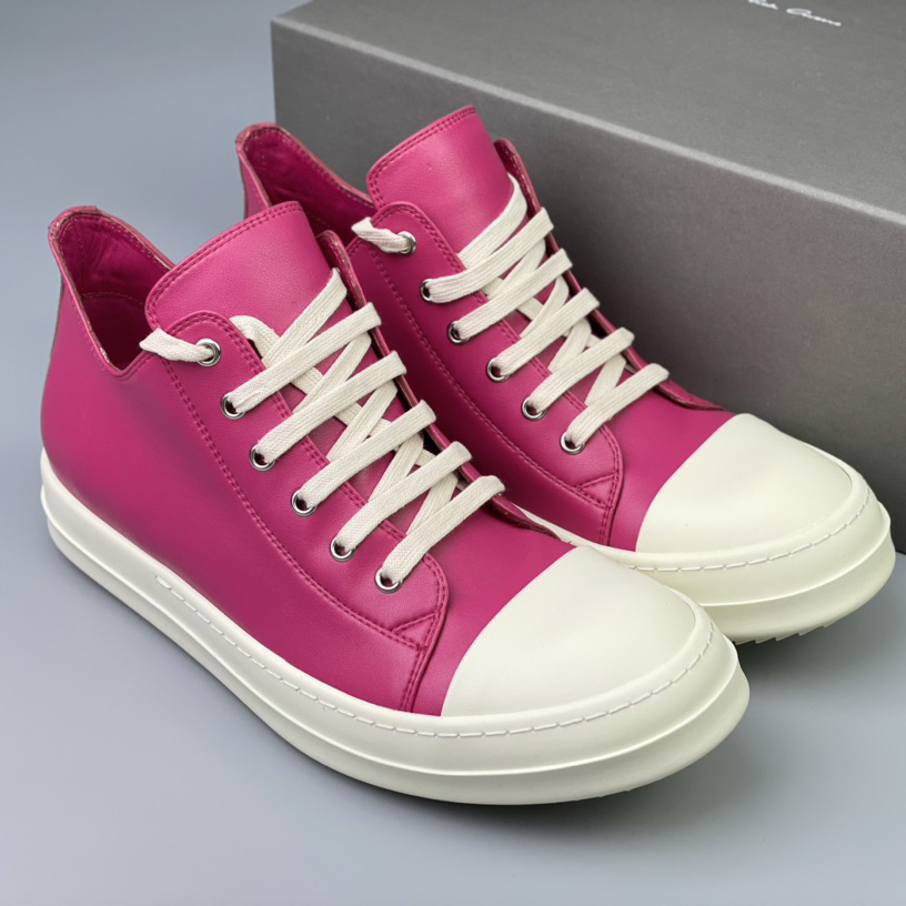 Rick Owens  Leather Low Sneakers - DopestKickz