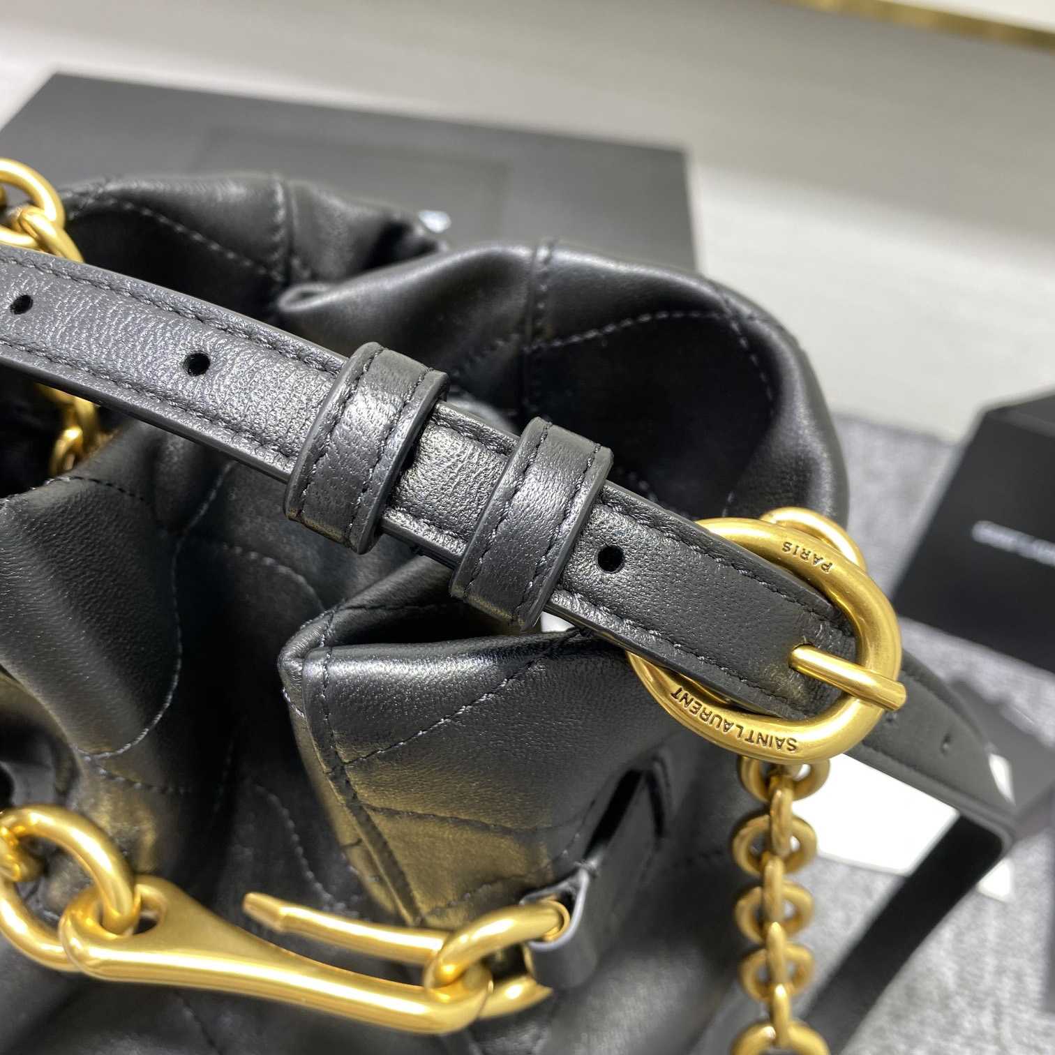 Saint Laurent Le Maillon Hook Bucket Bag(7.5x10.6x4.7cm) - DopestKickz