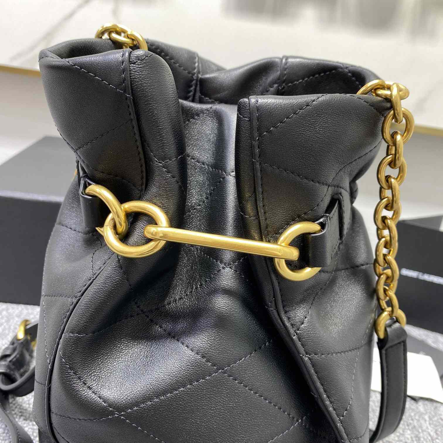 Saint Laurent Le Maillon Hook Bucket Bag(7.5x10.6x4.7cm) - DopestKickz