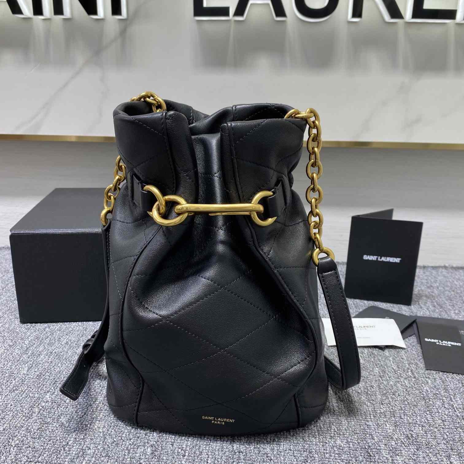 Saint Laurent Le Maillon Hook Bucket Bag(7.5x10.6x4.7cm) - DopestKickz