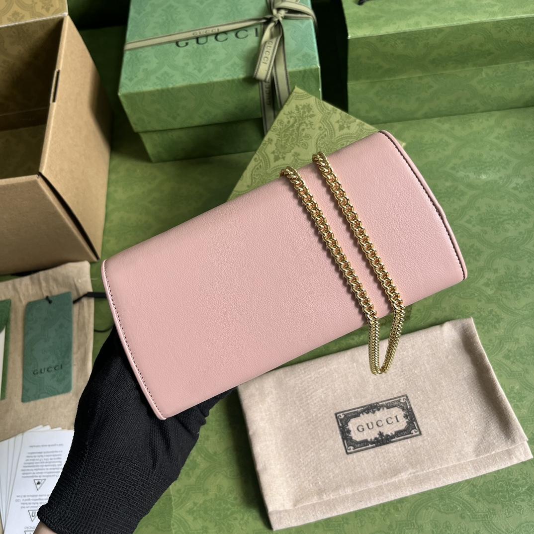 Gucci Blondie Continental Chain Wallet(21x10.5cm) - DopestKickz