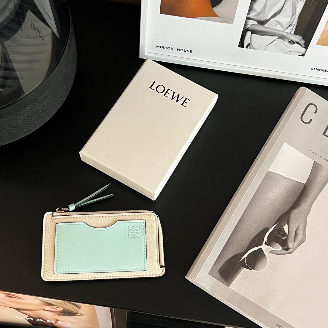 Loewe Coin Cardholder In Soft Grained Calfskin - DopestKickz