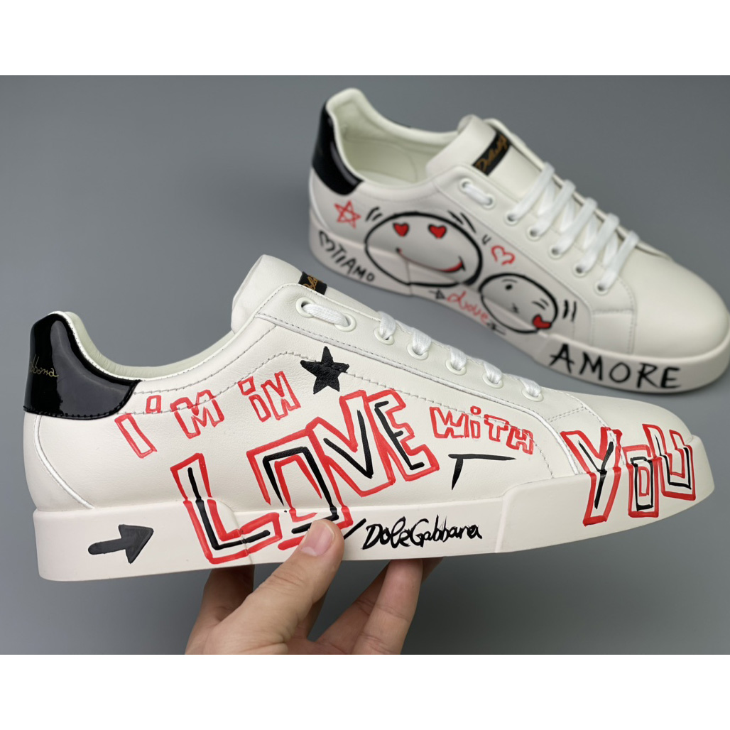 Dolce & Gabbana Portofino Cuore Sneakers - DopestKickz