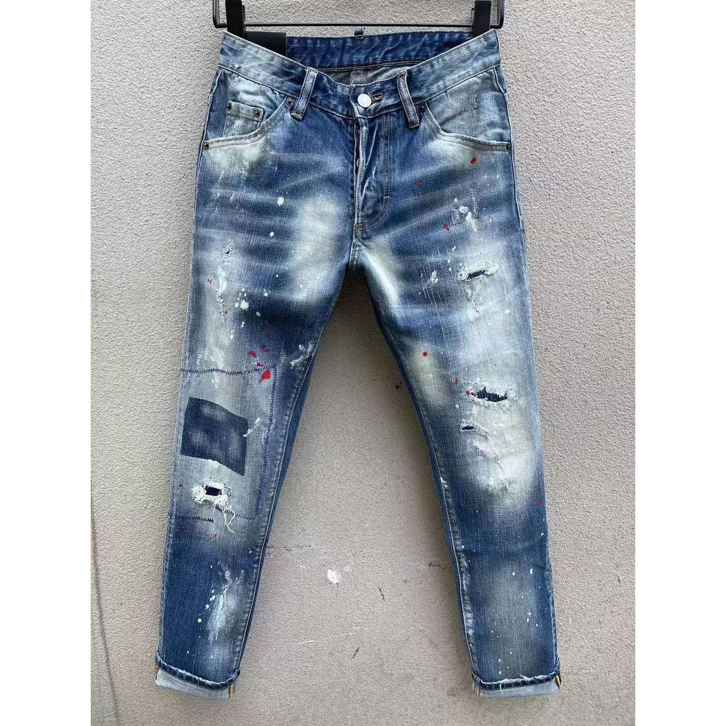 Dsquared2 Logo-embroidered Slim-cut Jeans   DSQ106 - DopestKickz