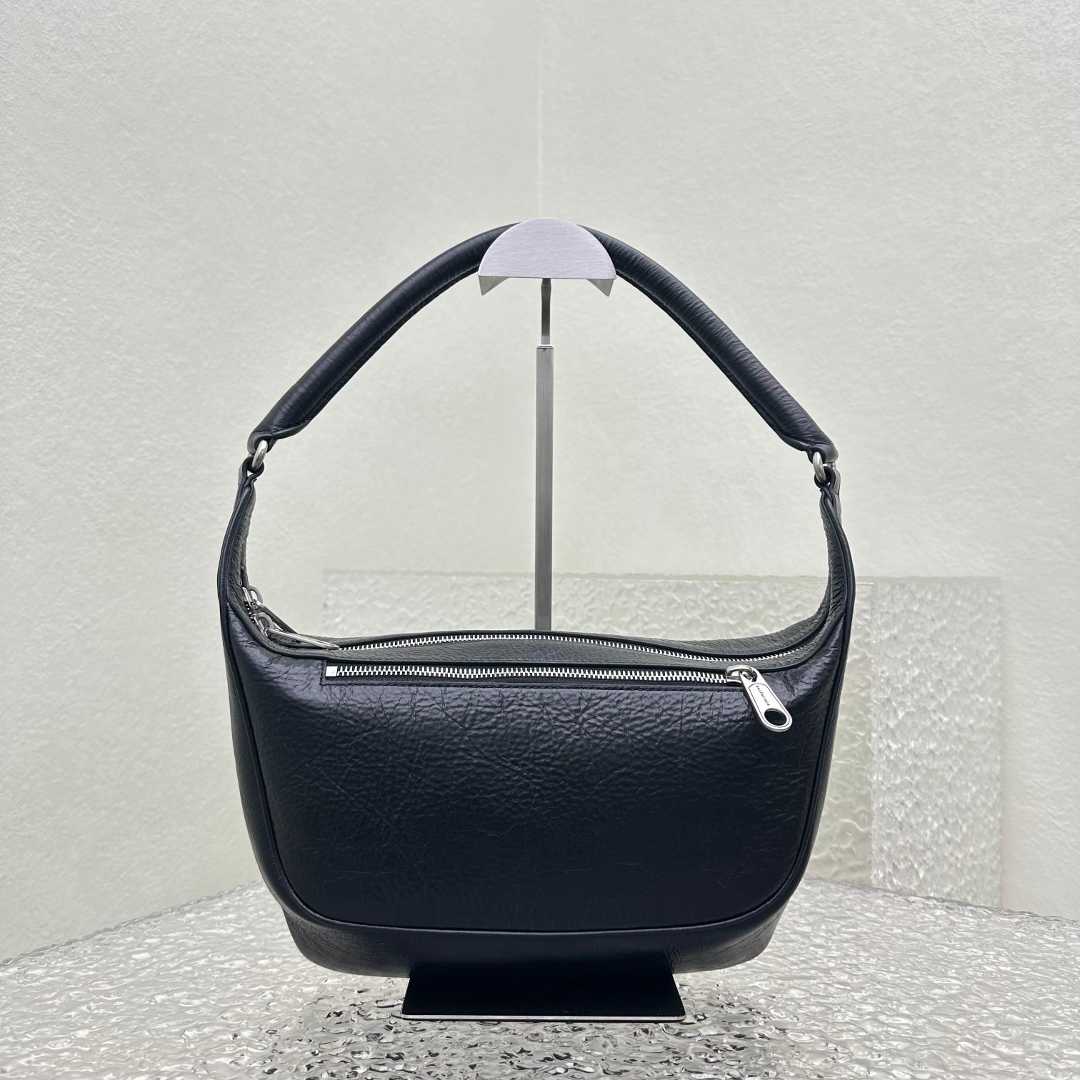Balenciaga Raver Medium Bag With Handle In Black - DopestKickz
