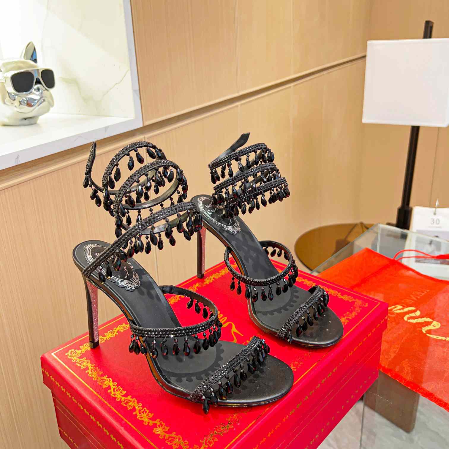 Rene Caovilla Chandelier crystal-embellished sandals - DopestKickz