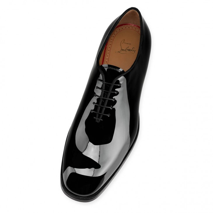 Christian Louboutin Corteo Lace-up shoes - Patent calf - Black - DopestKickz