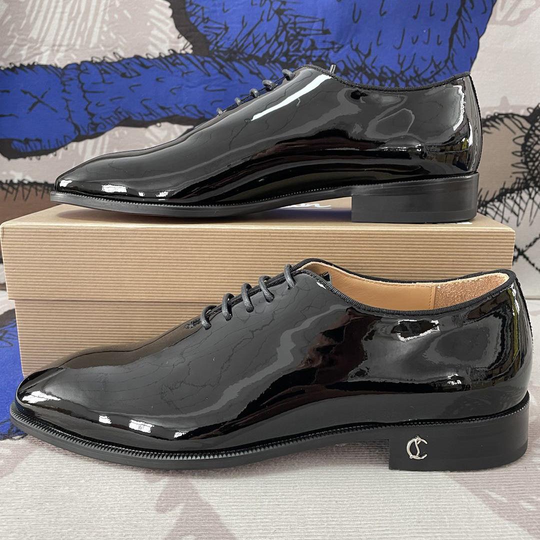 Christian Louboutin Corteo Lace-up shoes - Patent calf - Black - DopestKickz