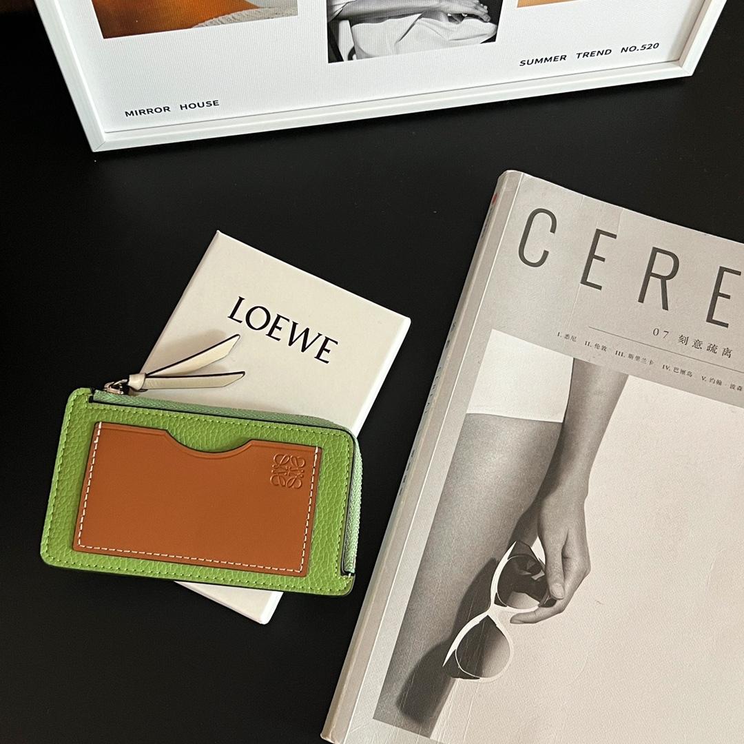 Loewe Coin Cardholder In Soft Grained Calfskin - DopestKickz
