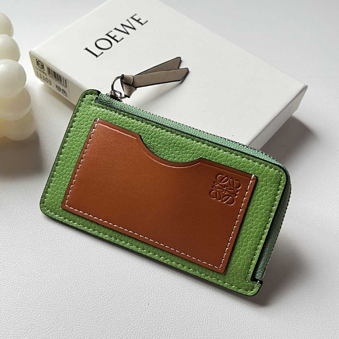 Loewe Coin Cardholder In Soft Grained Calfskin - DopestKickz