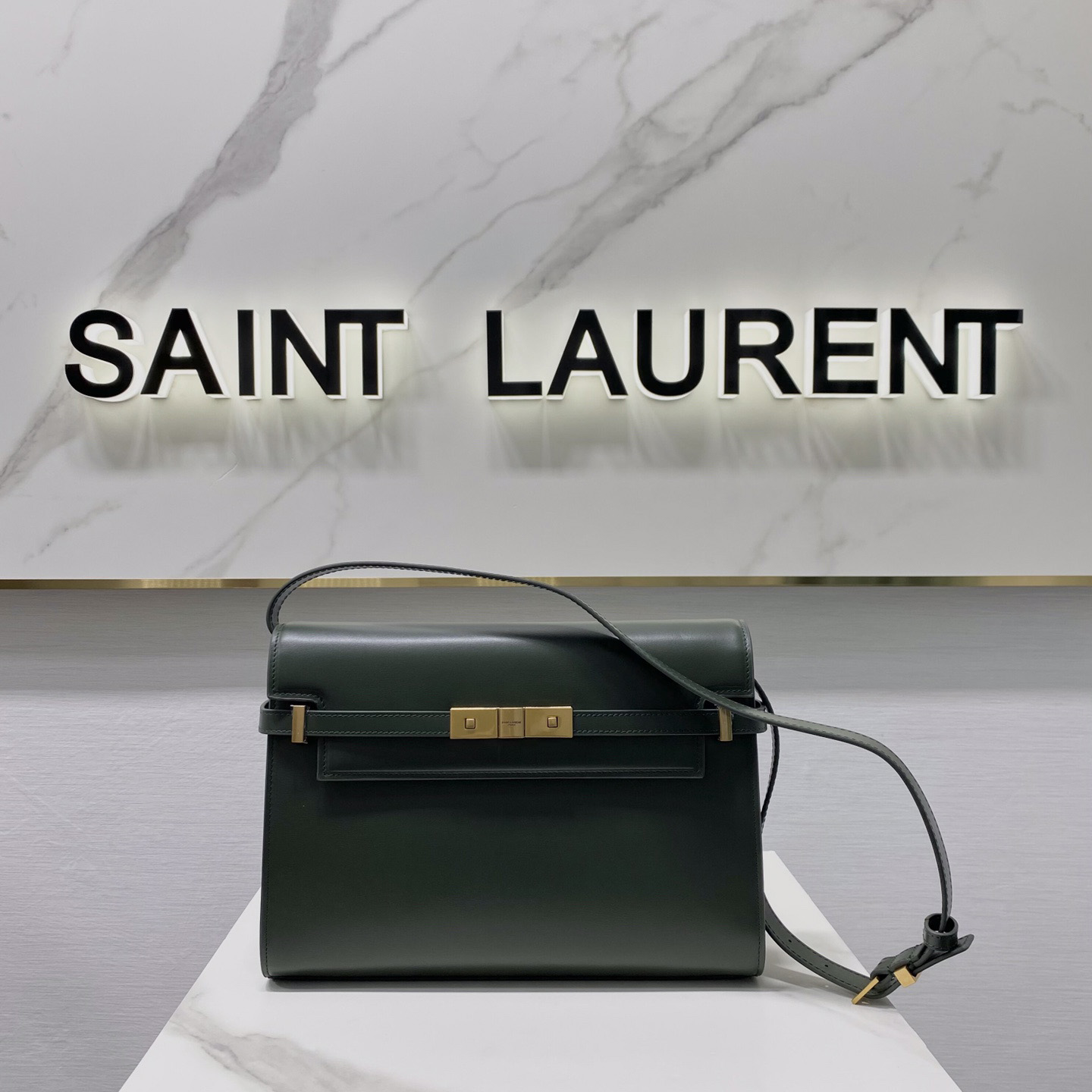 Saint Laurent Manhattan Shoulder Bag In Box Saint Laurent Leather - DopestKickz