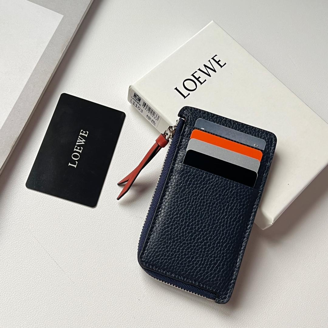 Loewe Coin Cardholder In Soft Grained Calfskin - DopestKickz
