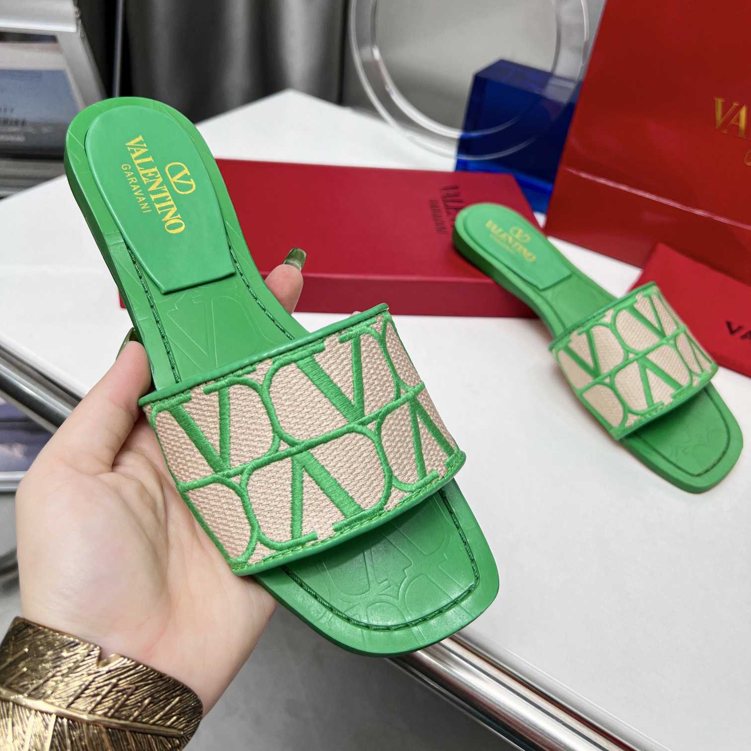 Valenti Toile Iconographe Slide Sandal  - DopestKickz