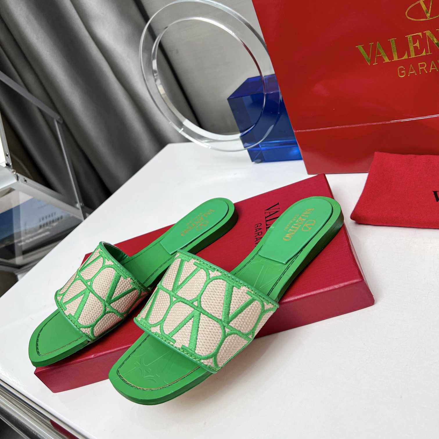 Valenti Toile Iconographe Slide Sandal  - DopestKickz