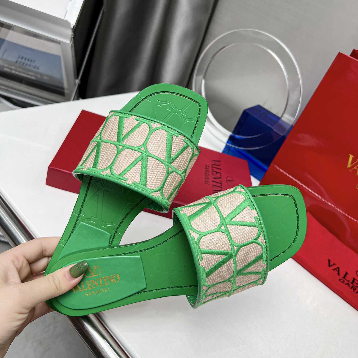 Valenti Toile Iconographe Slide Sandal  - DopestKickz