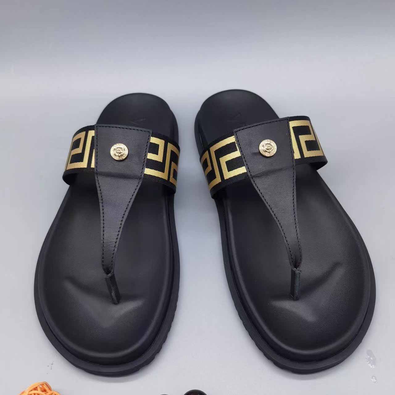 Versace Medusa Plaque Flip-Flop - DopestKickz