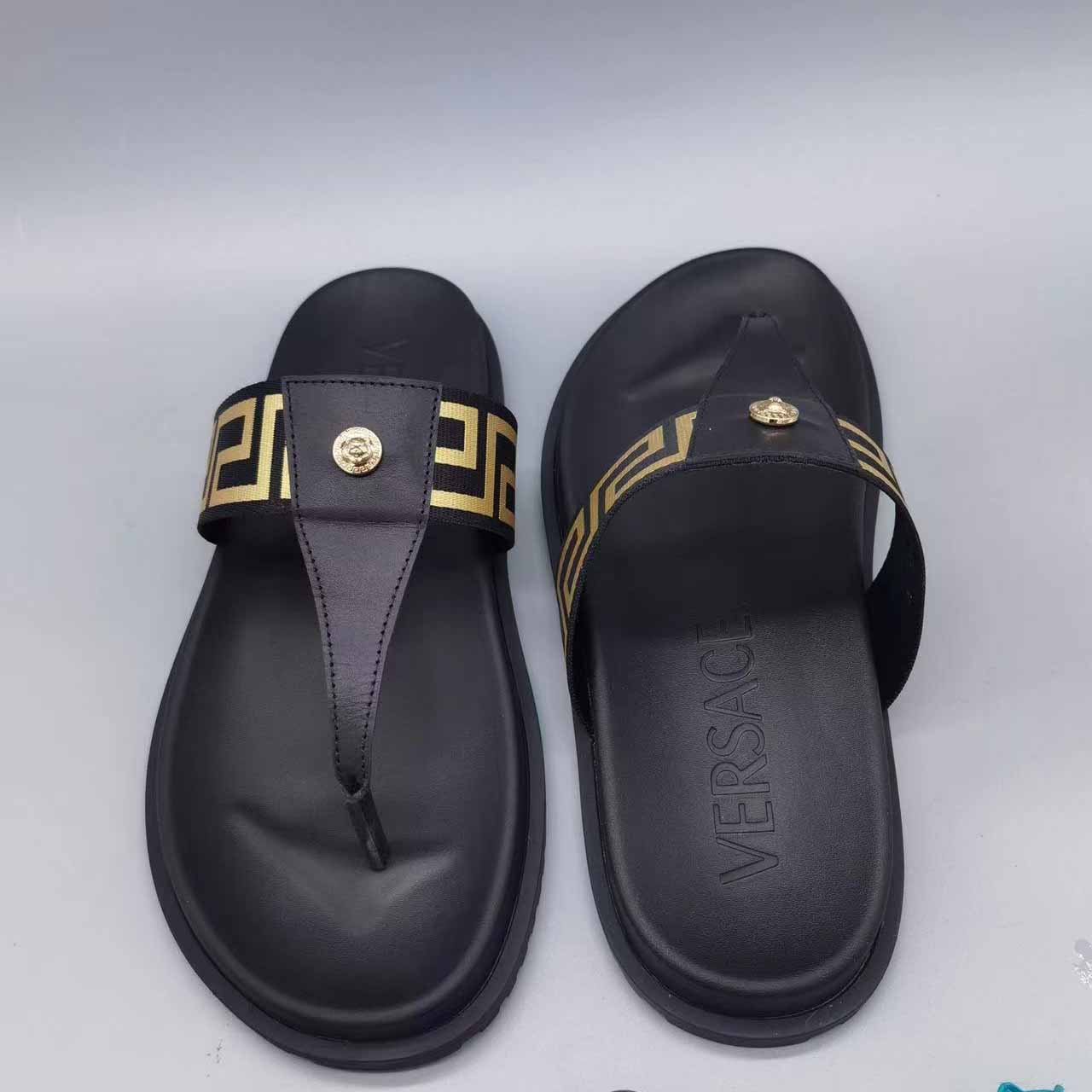 Versace Medusa Plaque Flip-Flop - DopestKickz