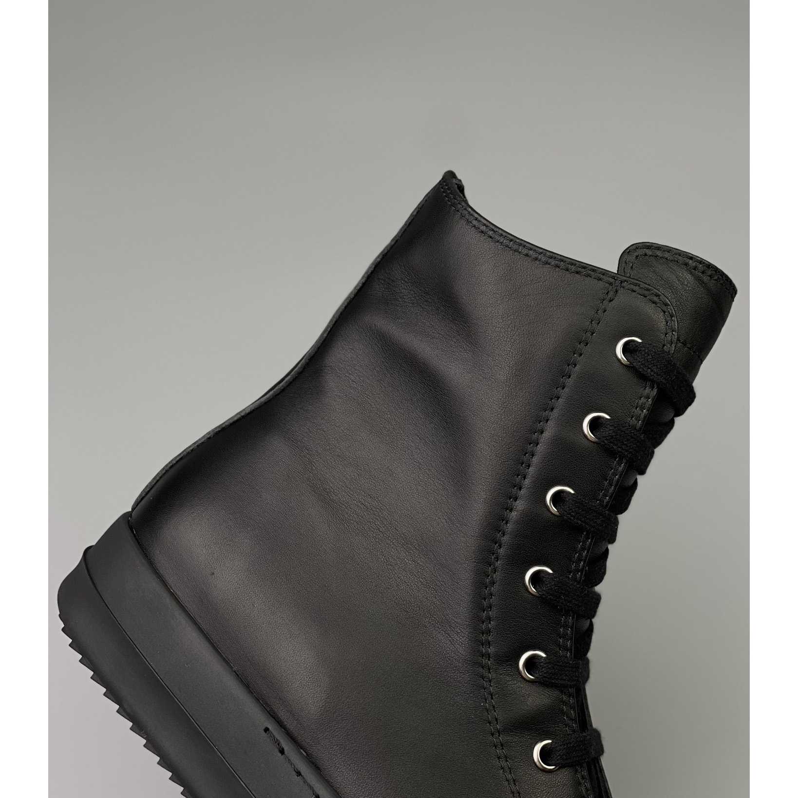 Rick Owens  Leather High Top Sneakers - DopestKickz