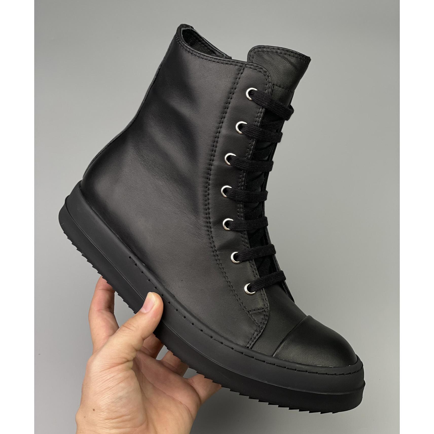 Rick Owens  Leather High Top Sneakers - DopestKickz
