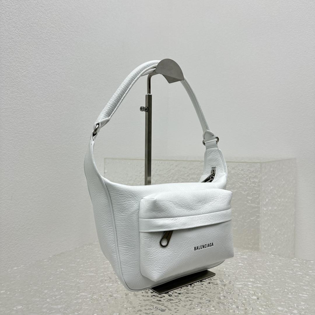 Balenciaga Raver Medium Bag With Handle In White - DopestKickz