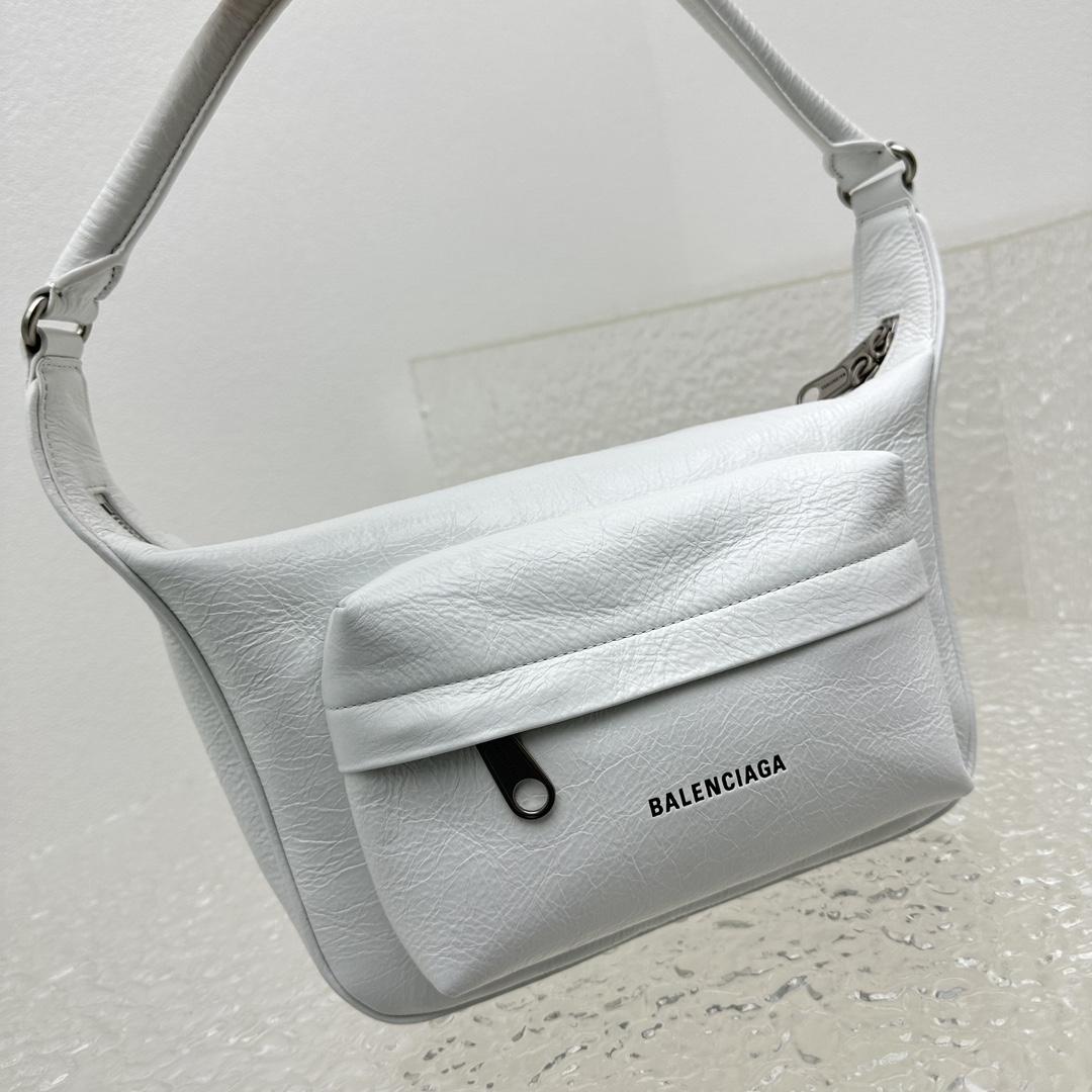 Balenciaga Raver Medium Bag With Handle In White - DopestKickz