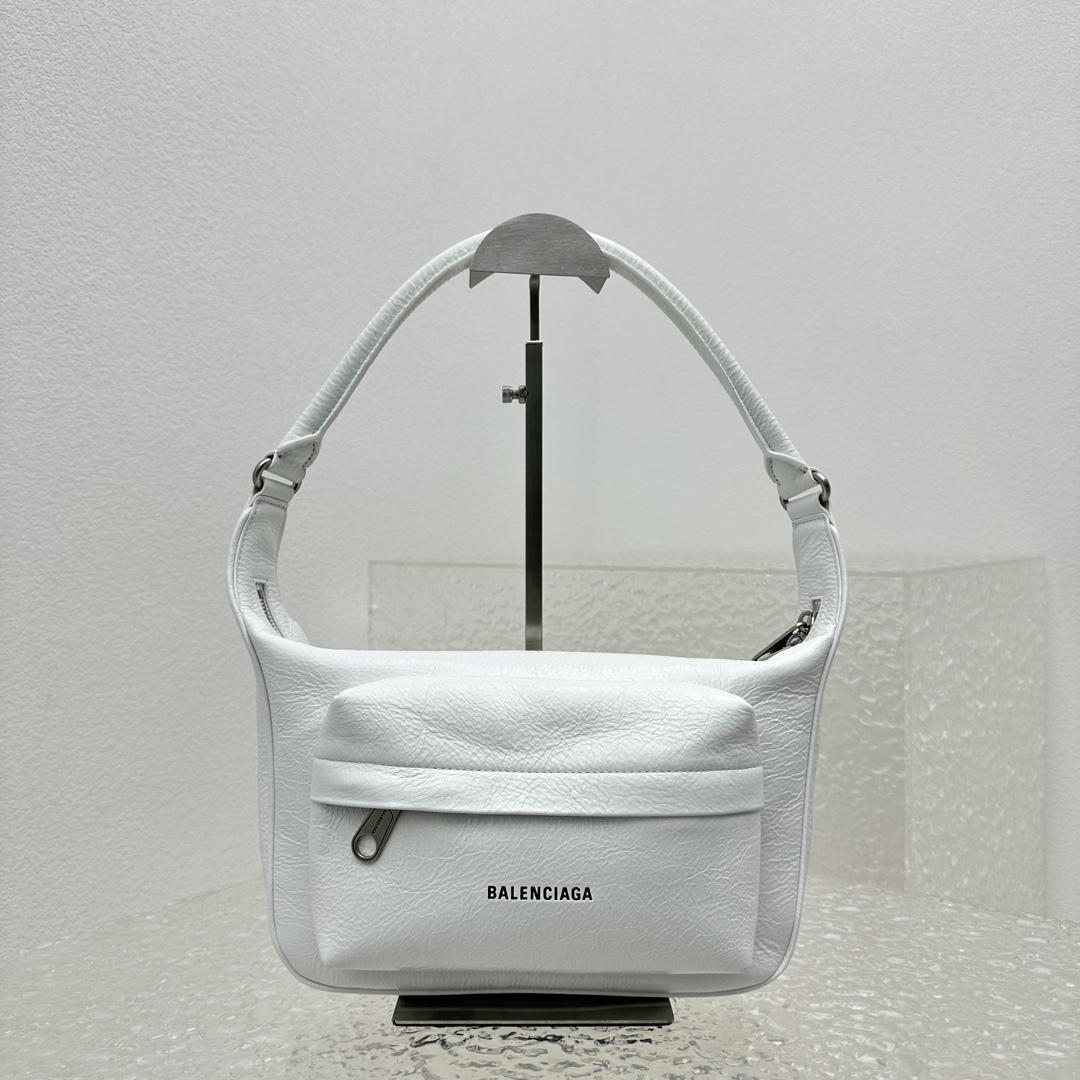 Balenciaga Raver Medium Bag With Handle In White - DopestKickz