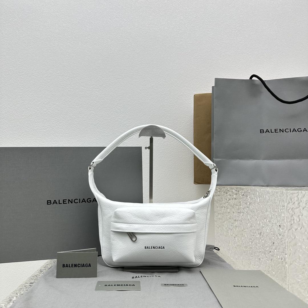 Balenciaga Raver Medium Bag With Handle In White - DopestKickz