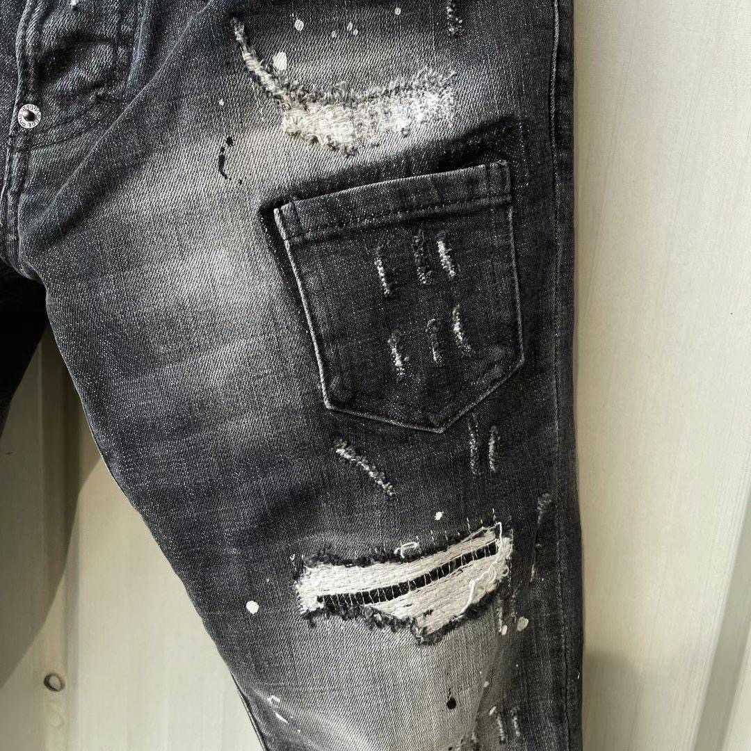 Dsquared2  Mid Wash Distressed Jeans   9136 - DopestKickz