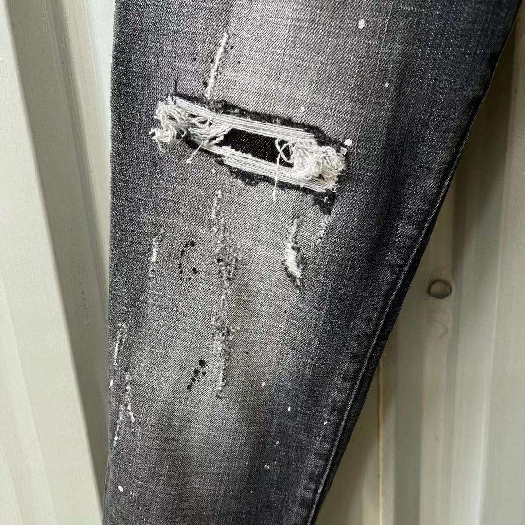 Dsquared2  Mid Wash Distressed Jeans   9136 - DopestKickz