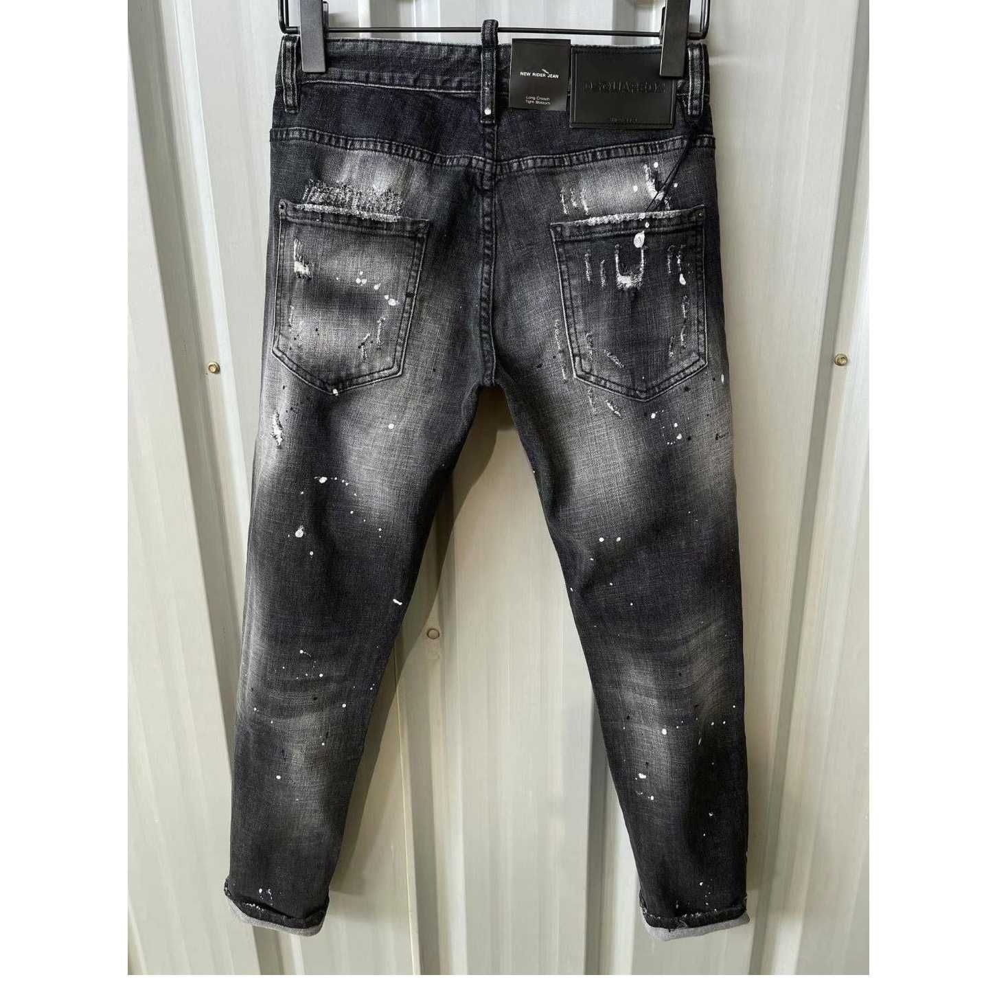 Dsquared2  Mid Wash Distressed Jeans   9136 - DopestKickz