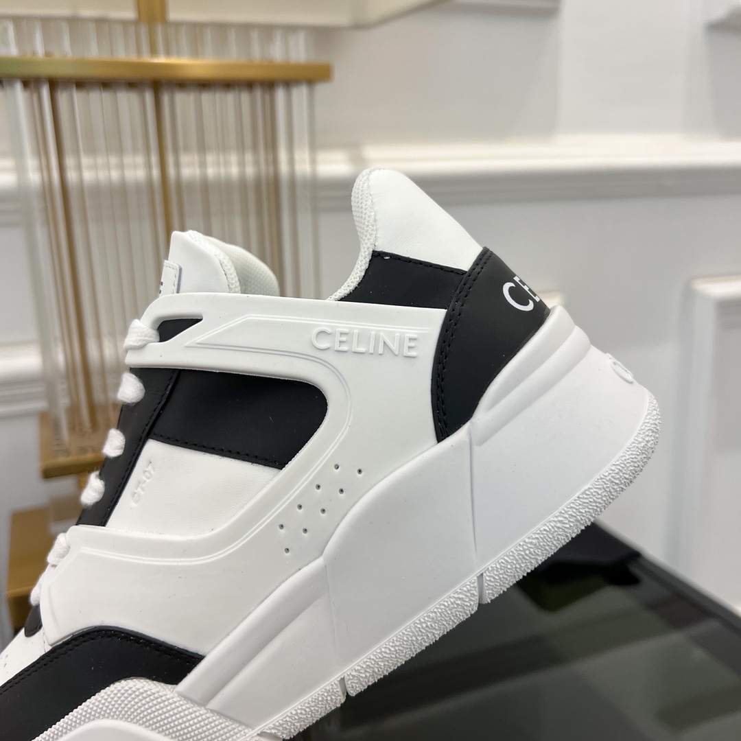 Celine CT-07 Celine Trainer Low Lace-up Sneaker In Calfskin - DopestKickz